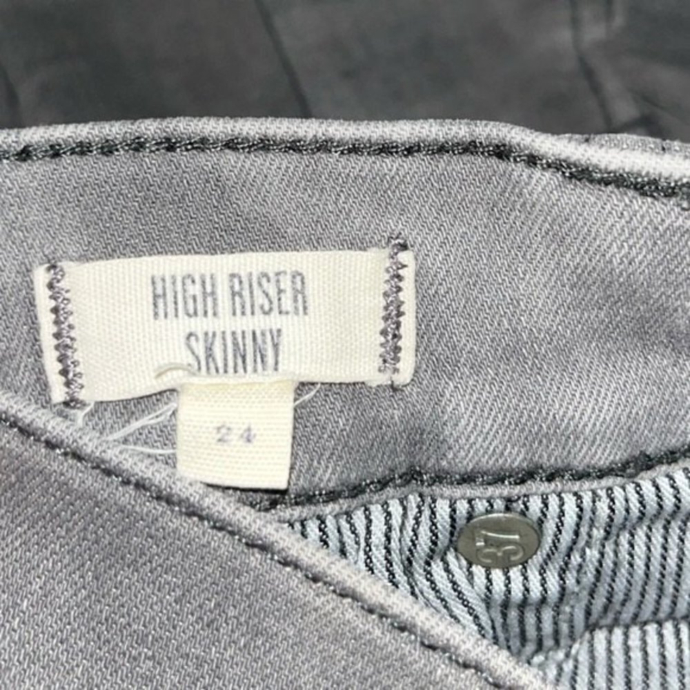 Madewell High Riser Skinny Jeans Light Grey Denim Causal Coastal Womens Size 24 - Picture 8 of 15